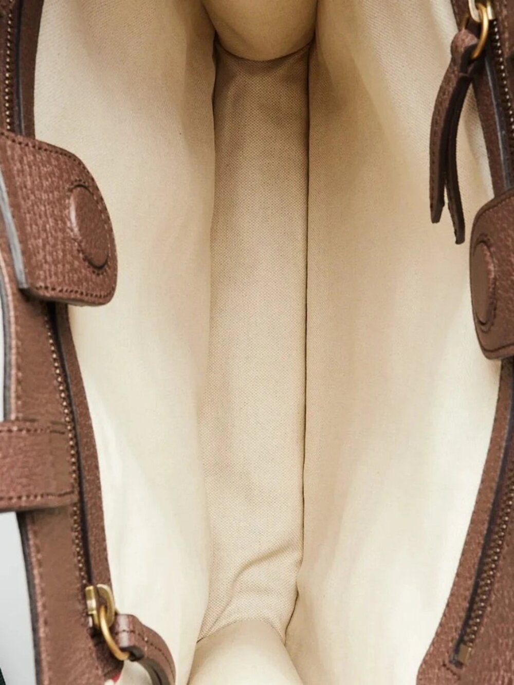 Gucci Beige/Ebony GG Coated Canvas Embroidered Courrier Soft Tote Bag - Picture 9 of 10